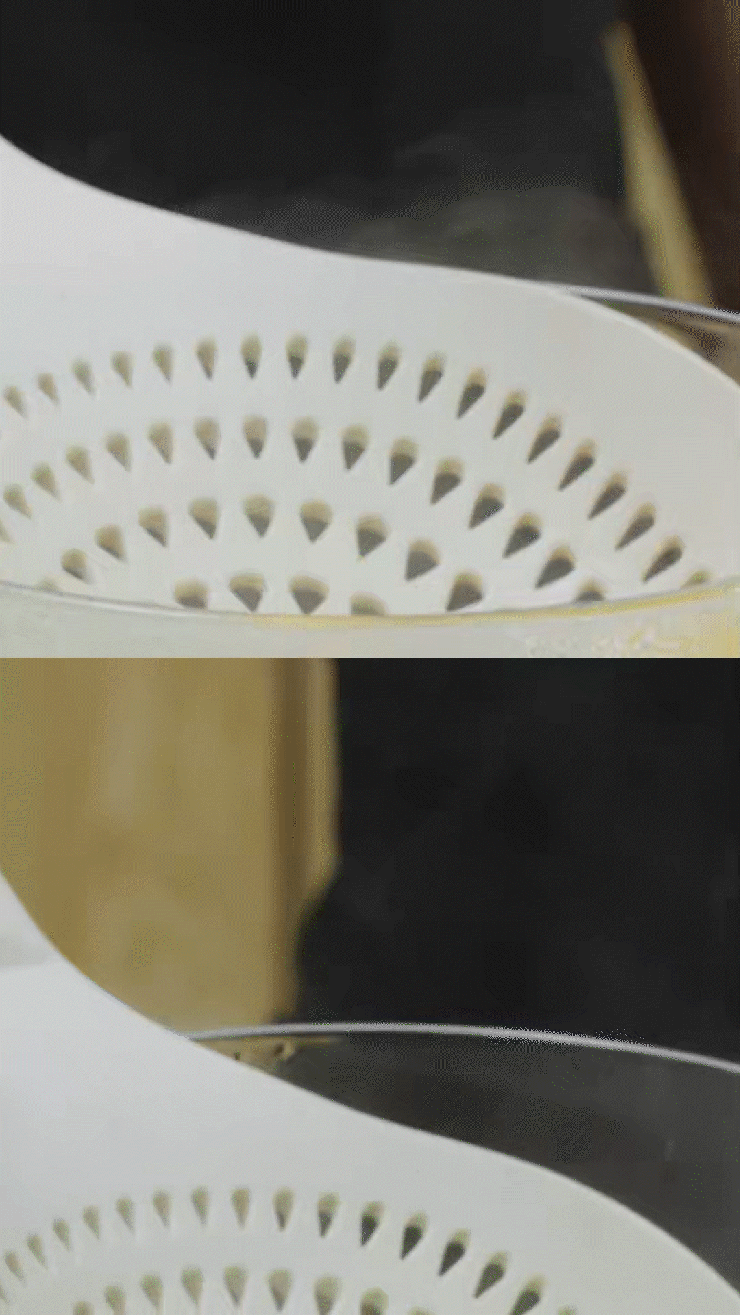 玉米筍對半切開、口蘑切片、豌豆去殼
