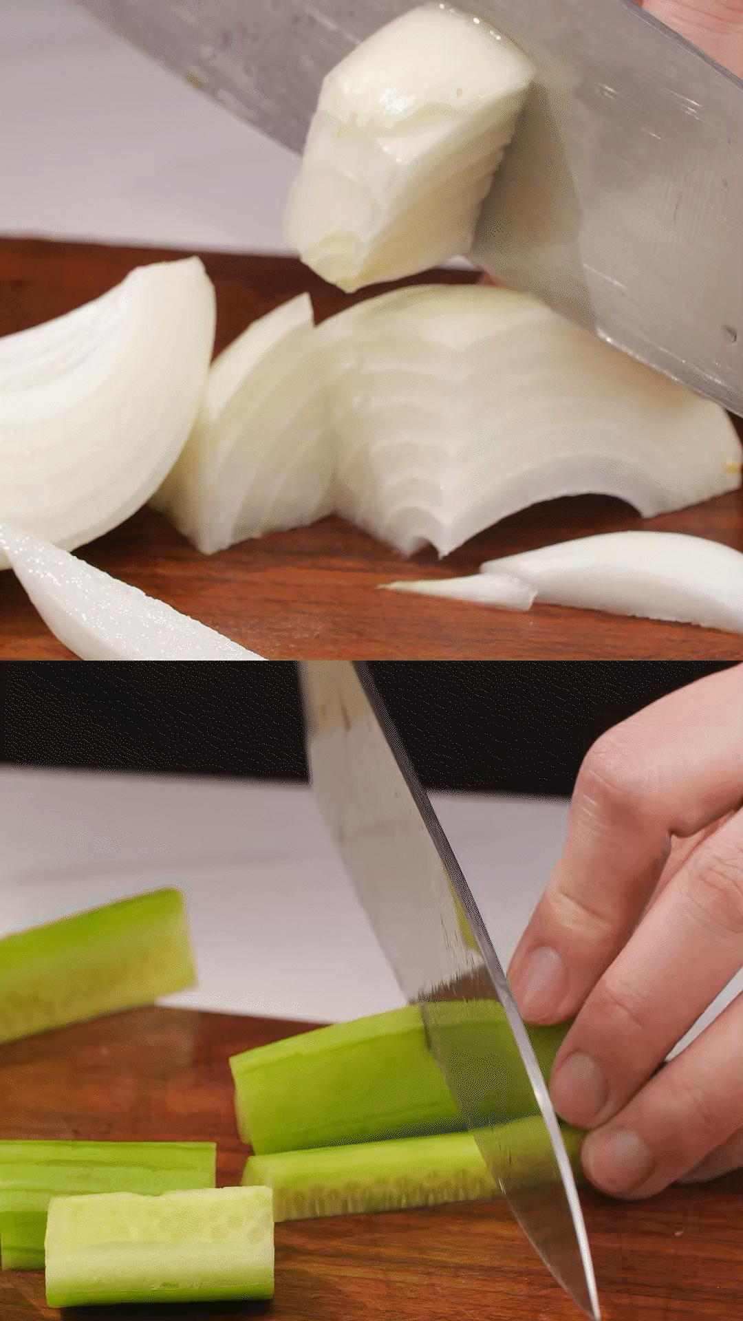 番茄、黃瓜、洋蔥切丁，用適量鹽殺水